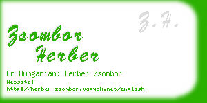 zsombor herber business card